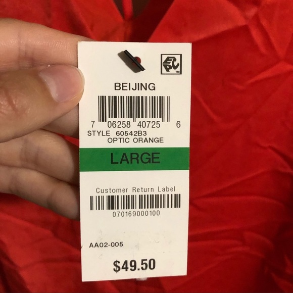 🌵 NWT Bar III Optic Orange V-Neck Tank Top - Picture 2 of 3